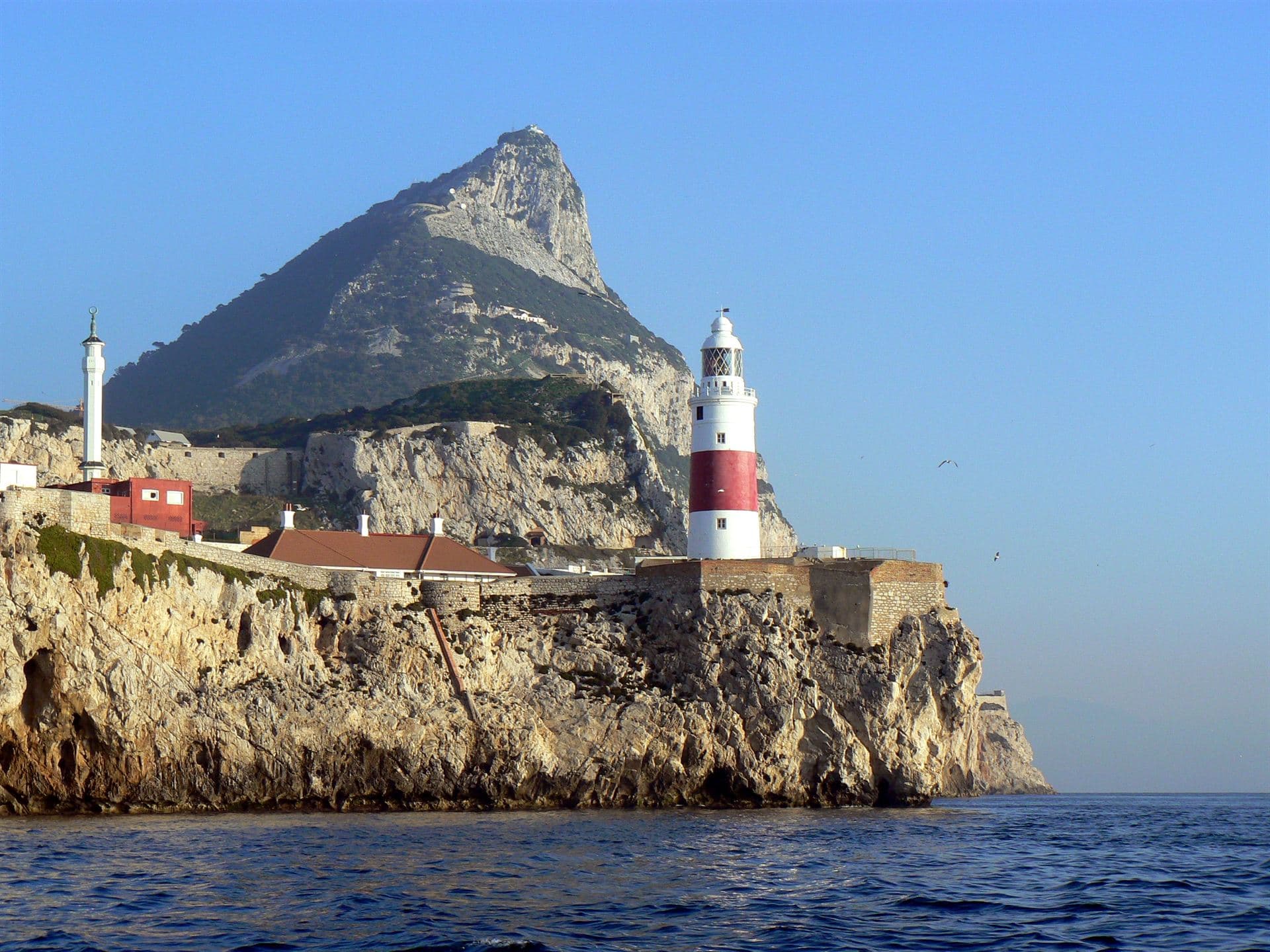 Europa Point lighthouse at the southern tip of Gibraltar